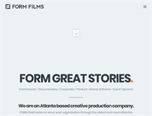 Tablet Screenshot of formfilms.com